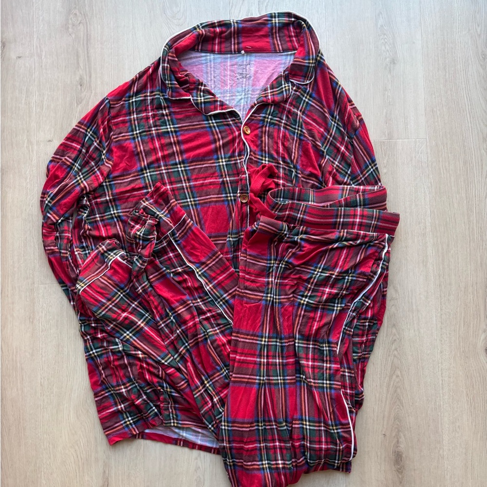 Posh Peanut  Plaid Pajama Set 3xl